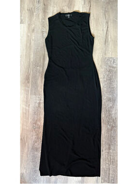 Lulus Black Sleeveless Oval Cutout Bodycon Maxi Dress Size XL